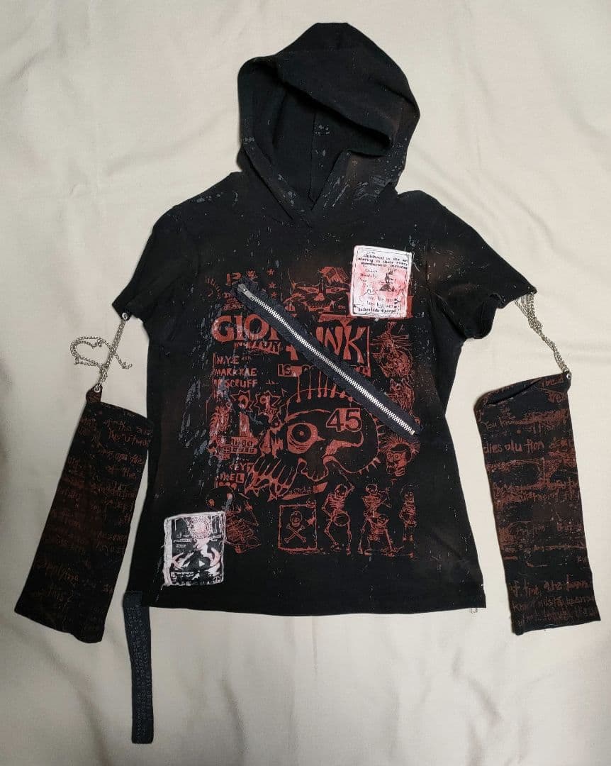 h.ANARCHY パーカー フード Tシャツ アームカバー NAOTO 黒