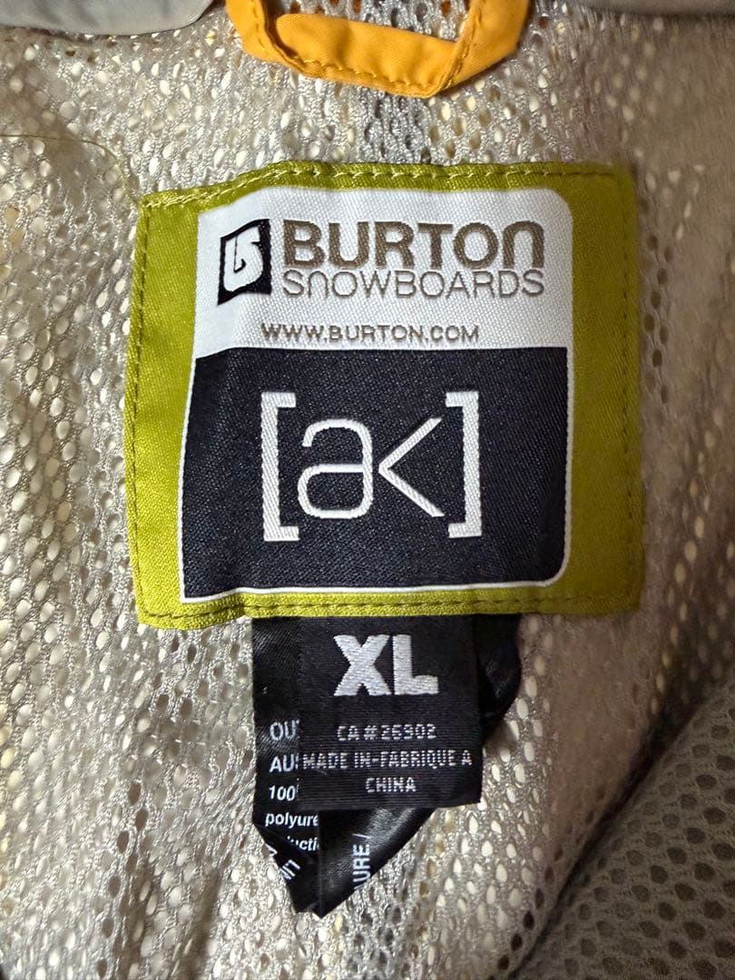 ⚠️週末お値下げ⚠️ BURTON [ak] スノーボードウェア XL イエロー