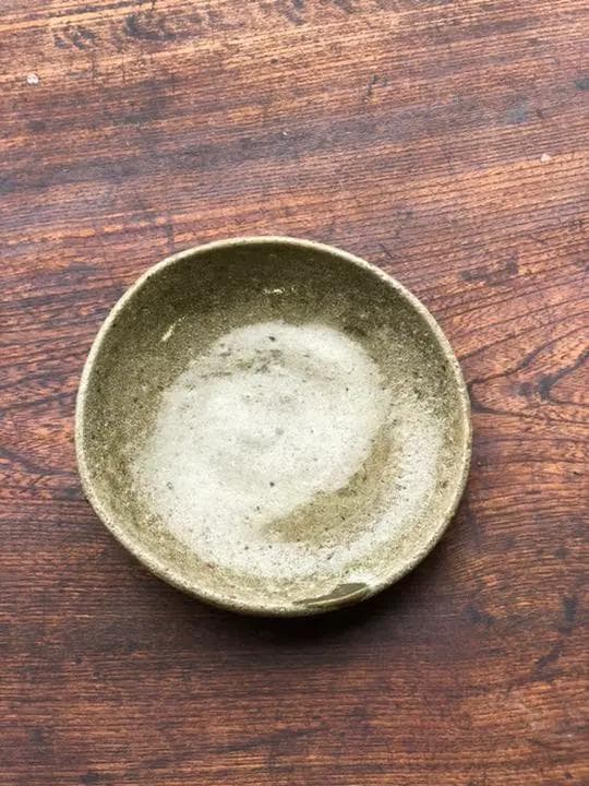 ◆135◆　時代美濃焼小皿　江戸時代　変形　骨董　和食器