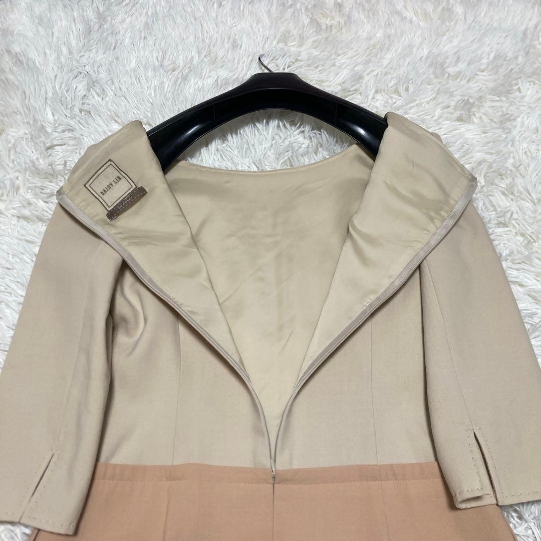 美品✨デイジーリンフォクシー　フレンチハーモニーワンピース　七分袖　L ベージュ