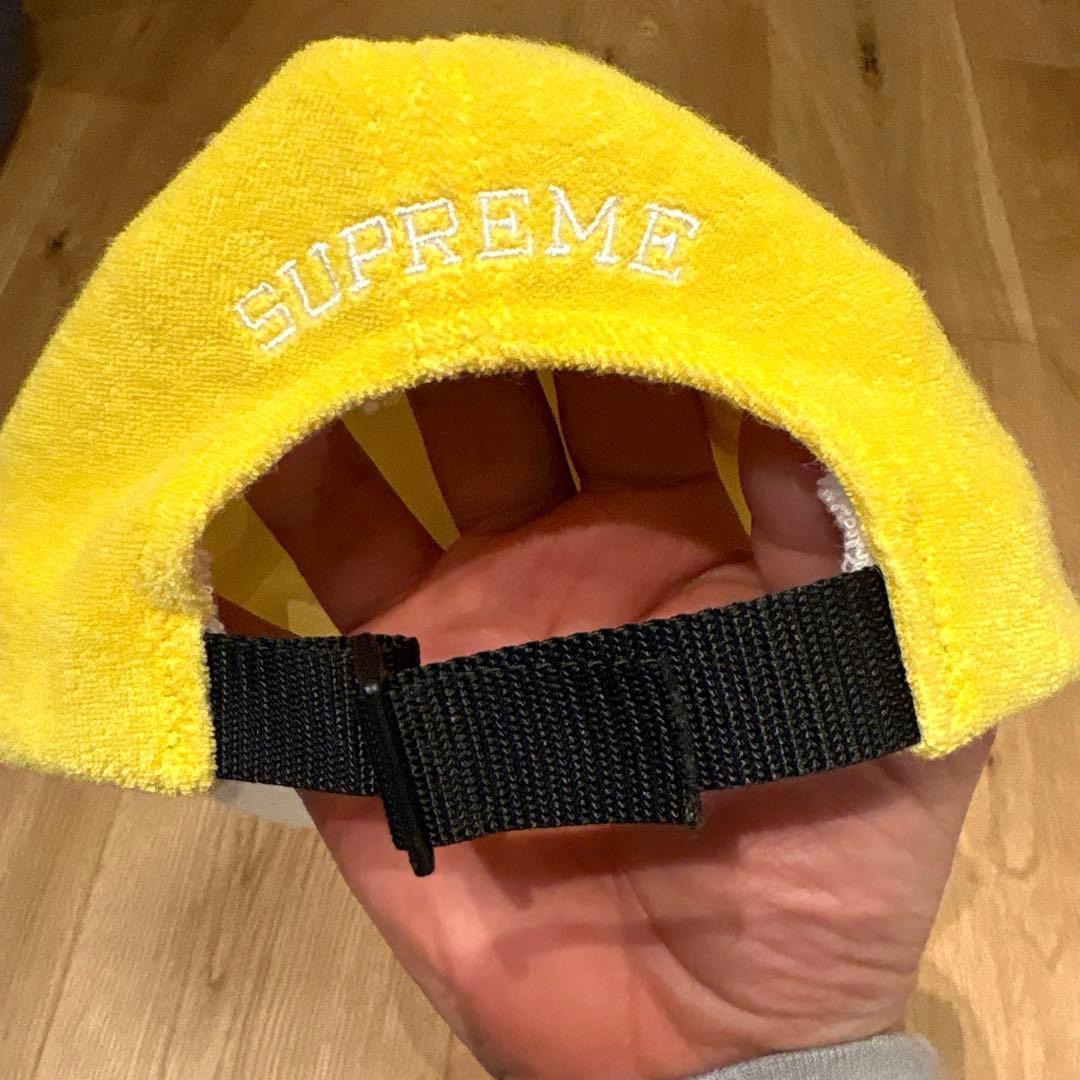 supremeシュプリームキャップ帽子黄色イエローパイル生地本店購入レア状態良好