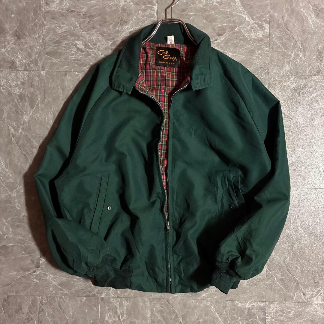 80s【USA製】Cal Craftハリントンジャケット チェックライナー