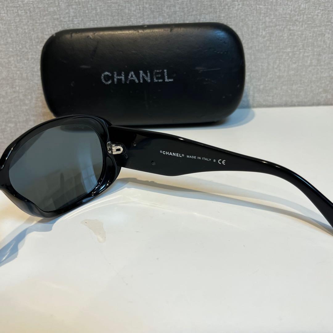 CHANEL シャネル カメリア サングラス 5113-A ブラックフレーム