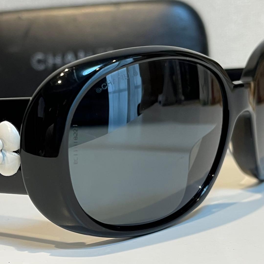 CHANEL シャネル カメリア サングラス 5113-A ブラックフレーム