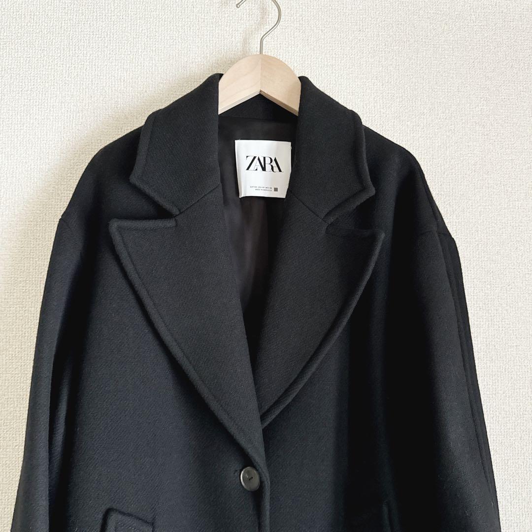 ZARA ウールオーバーサイズコートXS