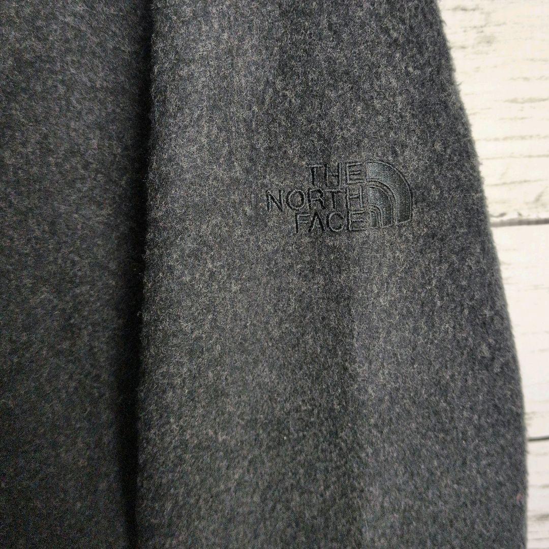 THE NORTH FACE ロング丈 フリースジャケット刺繍ロゴ レディースL