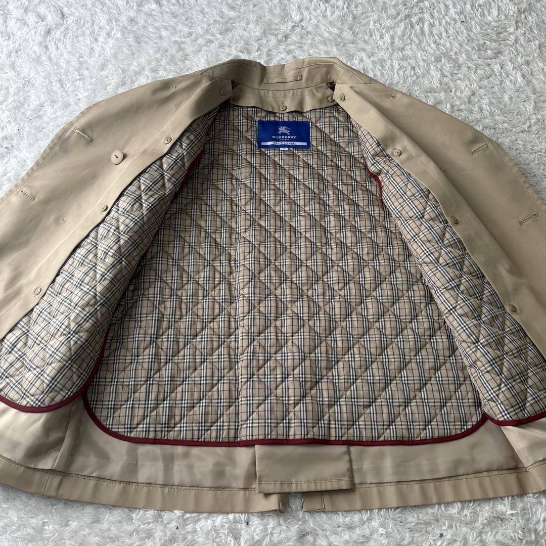 極美品 バーバリーブルーレーベル トレンチ コート ライナー ノバチェック 38