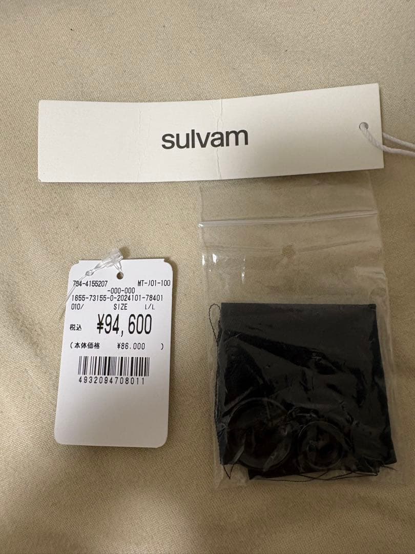 sulvam ２つボタンベンツジャケット　テーラードジャケット　24ss