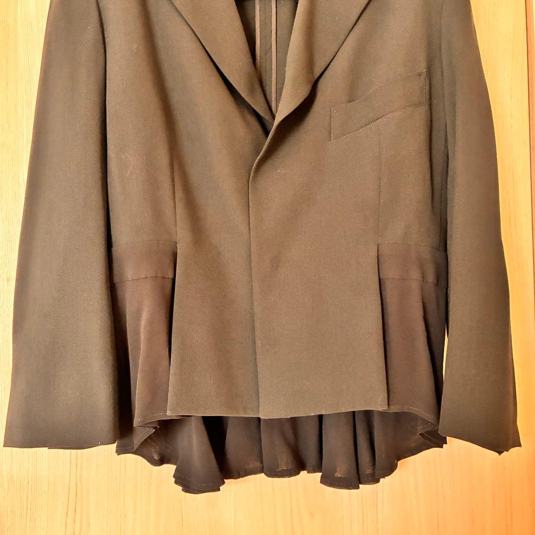 【YohjiYamamoto +Noir】 ヨウジヤマモト ジャケット 裾レース