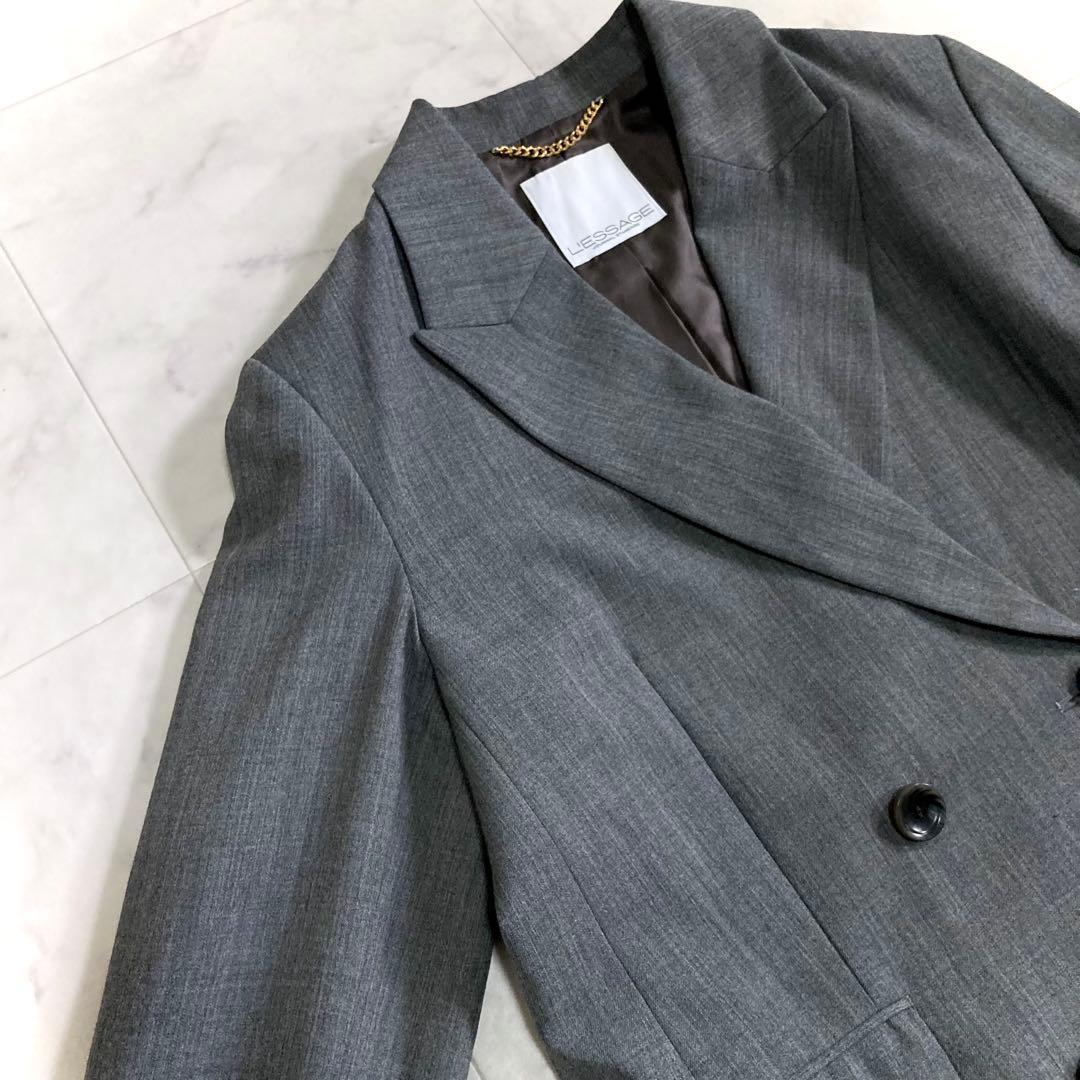 美品 レサージュ 24AW LANAミストウール ダブルジャケット