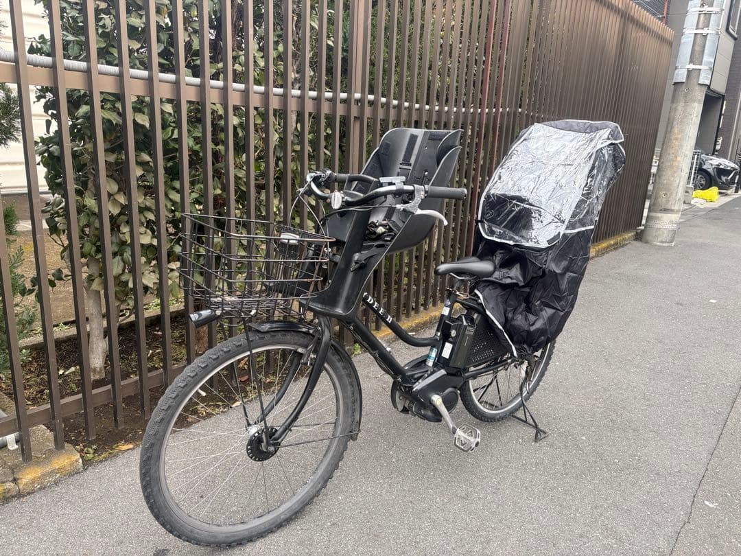 ブリヂストン　ハイディツー 前後チャイルドシート付きけ　電動アシスト自転車