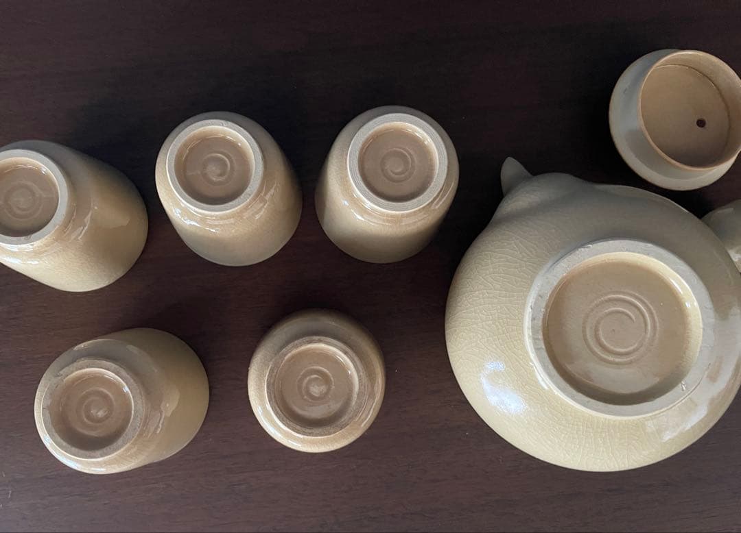 上野焼 第十一代十時窯元 甫硯作 番茶器揃