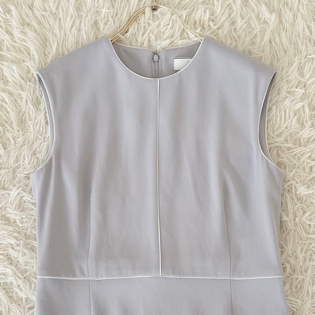 美品 BEIGE, ベイジ✨CINDY クルーネックドレス ライトグレー 2