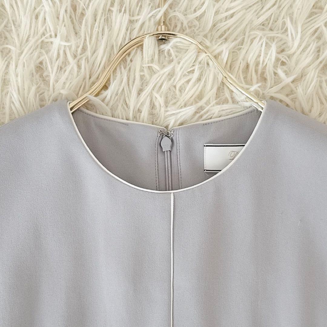 美品 BEIGE, ベイジ✨CINDY クルーネックドレス ライトグレー 2
