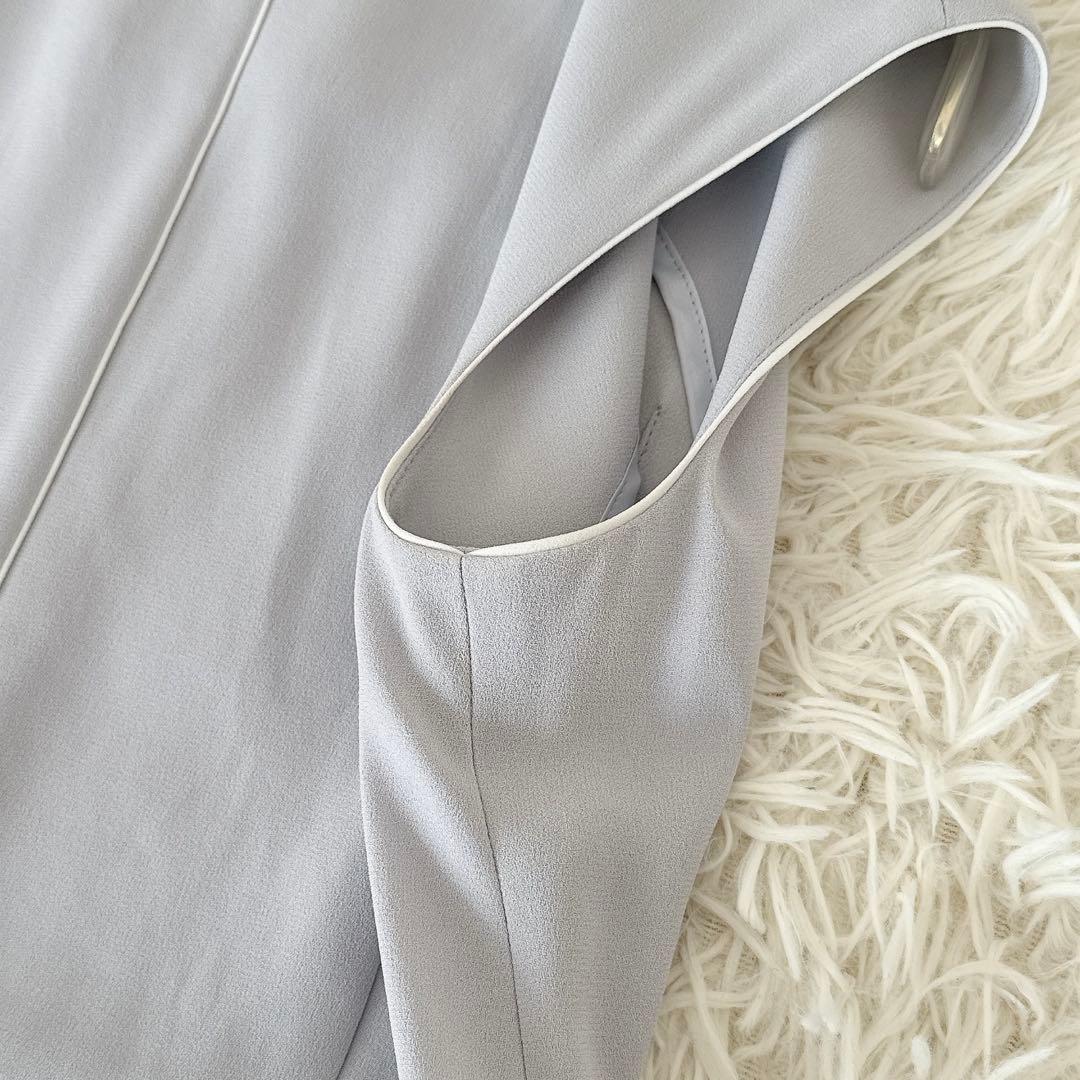美品 BEIGE, ベイジ✨CINDY クルーネックドレス ライトグレー 2