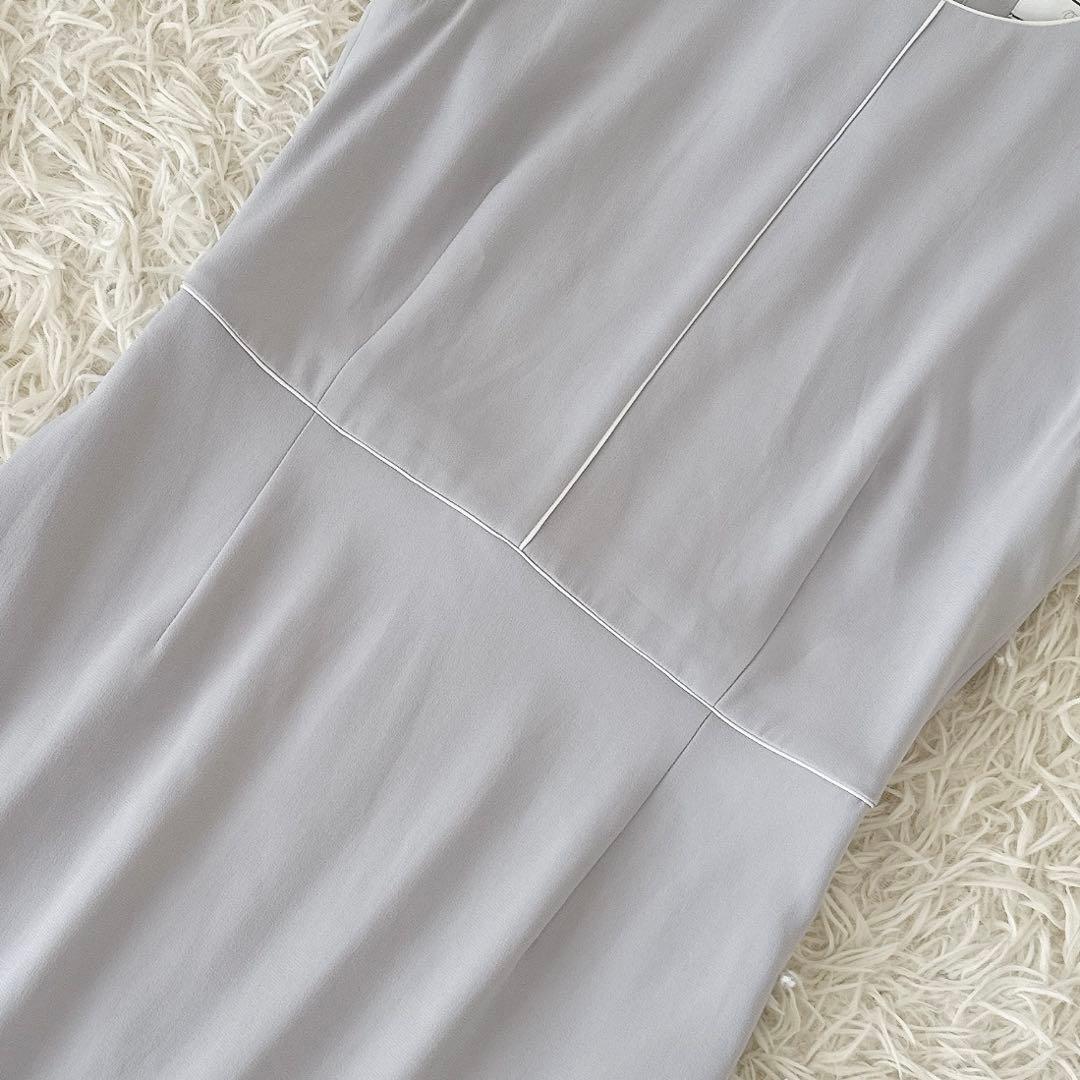 美品 BEIGE, ベイジ✨CINDY クルーネックドレス ライトグレー 2