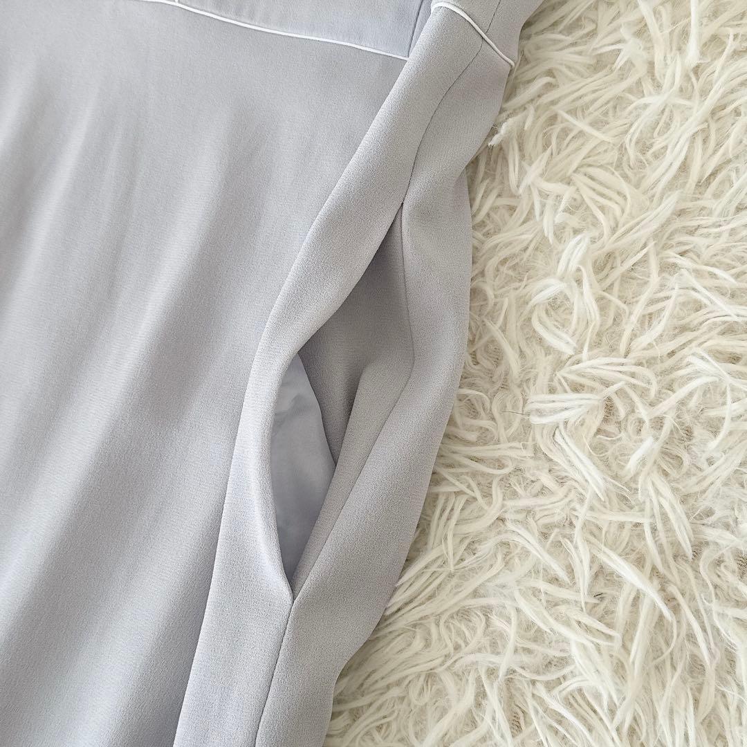 美品 BEIGE, ベイジ✨CINDY クルーネックドレス ライトグレー 2