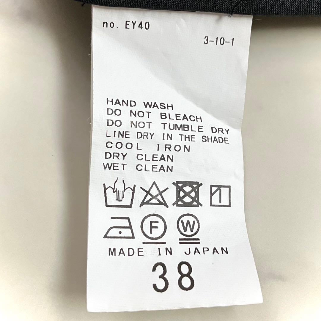 美品 フレームワーク リネンコットンジャケット 洗える 羽織 黒 38