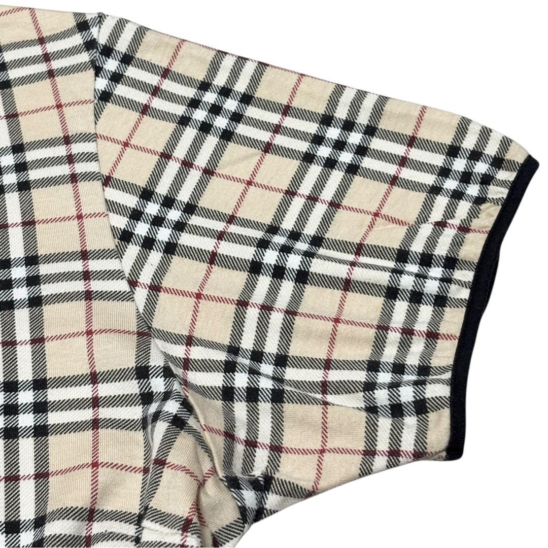 極美品 BURBERRY バーバリー ゴルフ ノバチェック ポロシャツ 半袖 L