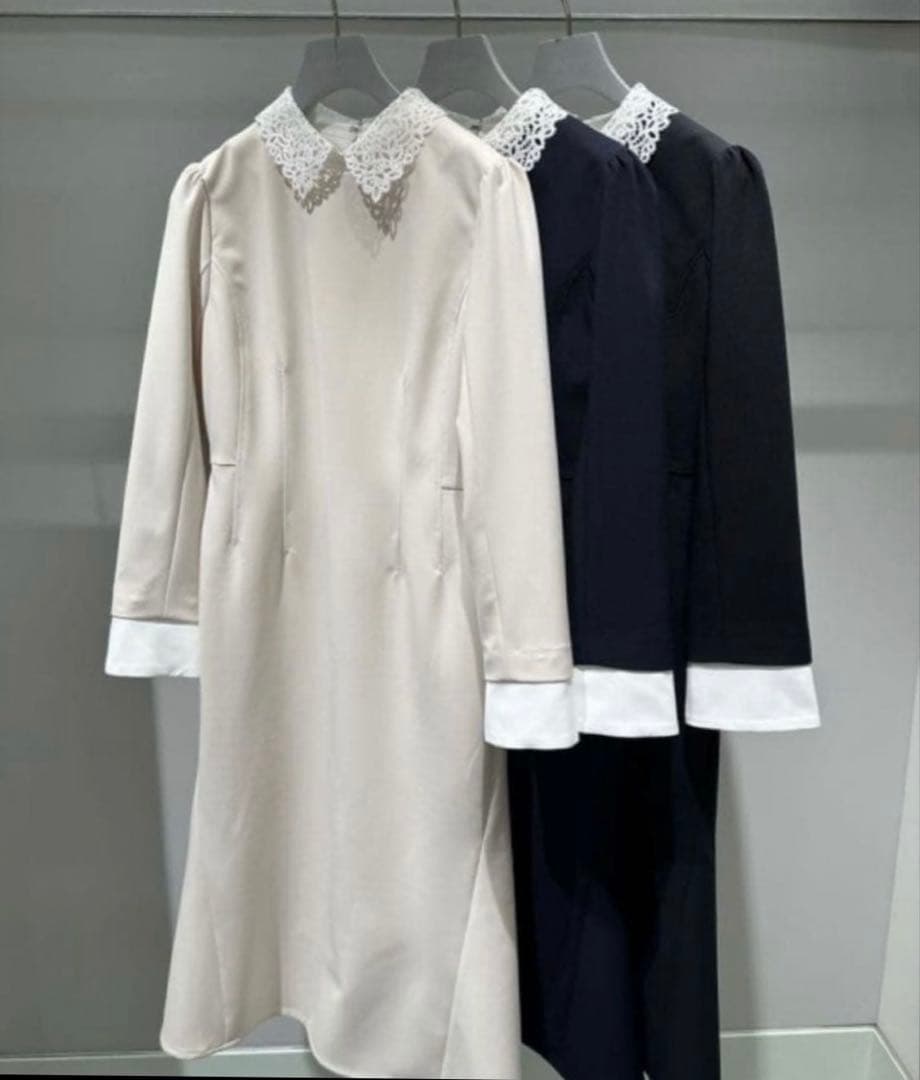 ⭐️CELFORD⭐️【新品】入学式　エンブロイダリーレースカラータイトワンピース