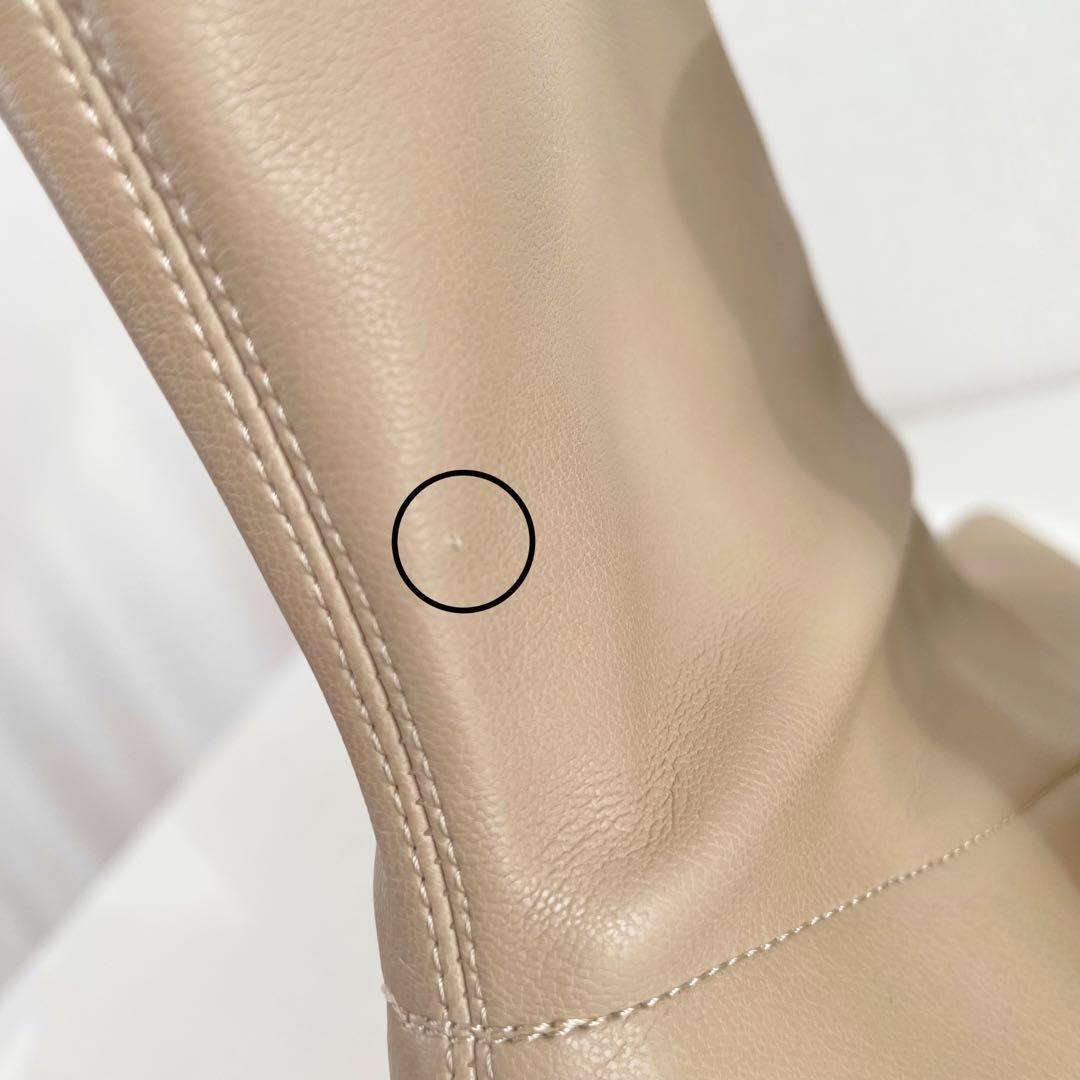 【新品未使用】FABIO RUSCONI ストレッチ ブーツ レザー ベージュ