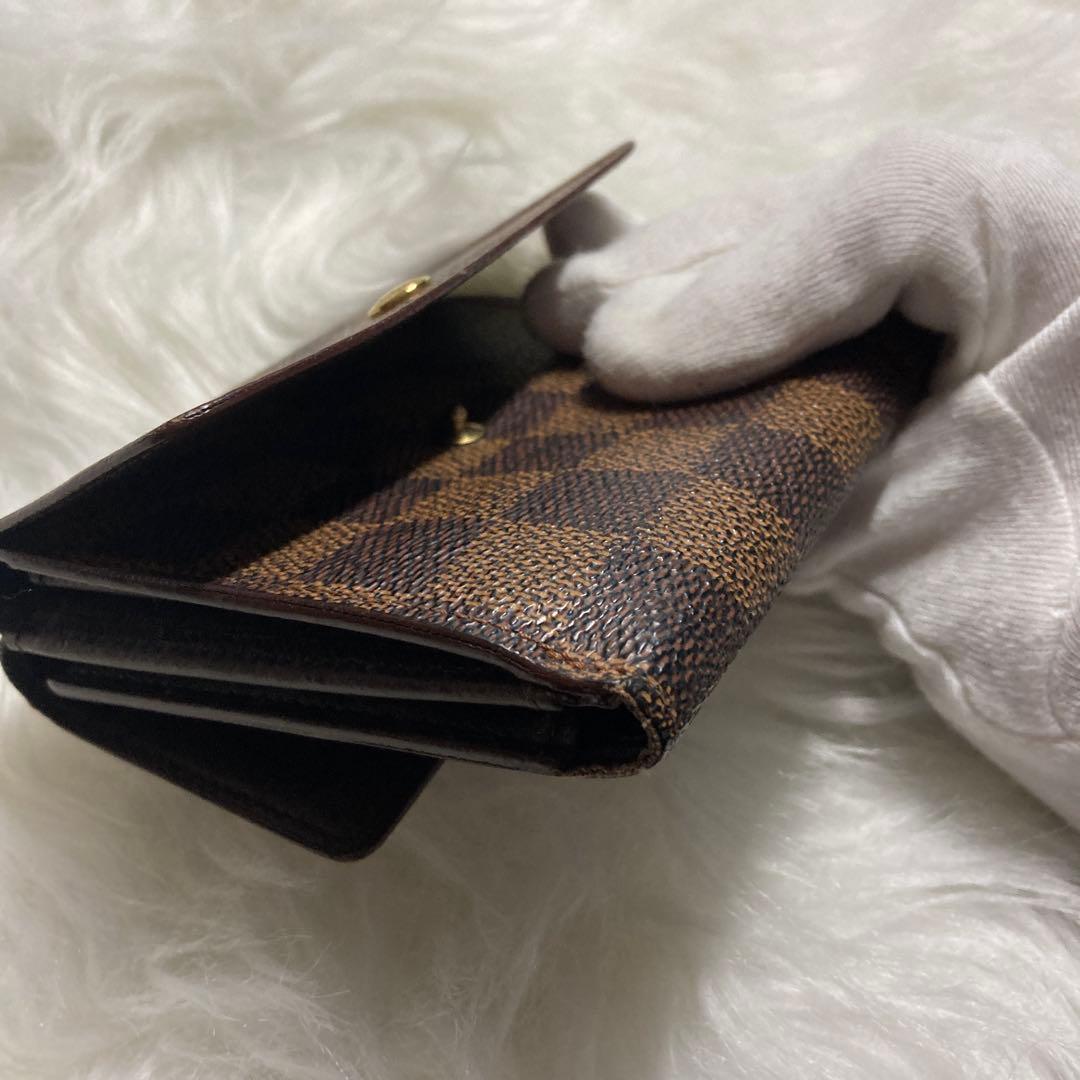 【美品】Louis Vuitton ルイヴィトン ダミエ 二つ折り財布