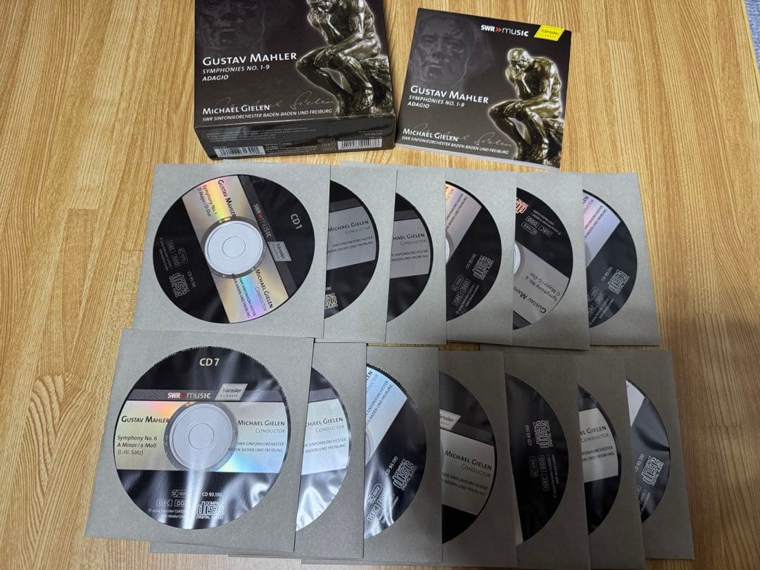【廃盤】13CD マーラー：交響曲第1〜9番 ギーレン 南西ドイツ放送響