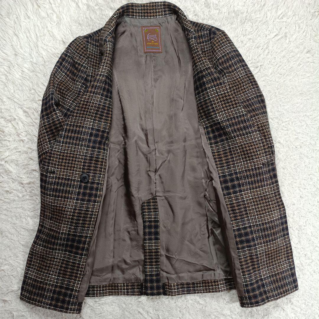 美品✨アダムエロペ Lovat ツイードジャケット ダブルブレスト　F