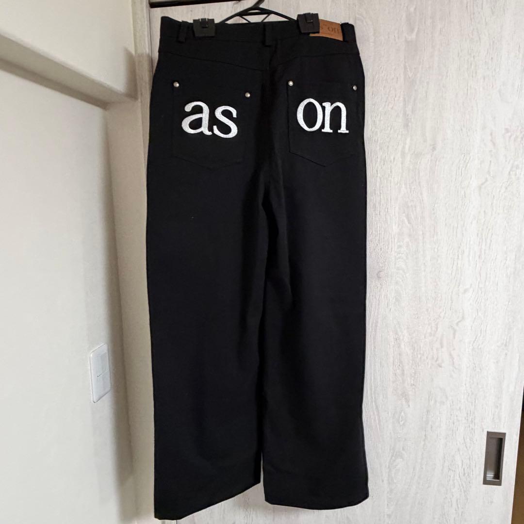 ASON as''on ブラック M デニムパンツ