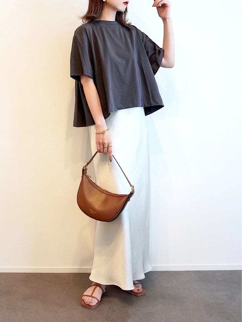 ほぼ新品＊BEAUTY&YOUTH UNITED ARROWSサテンスカート白L
