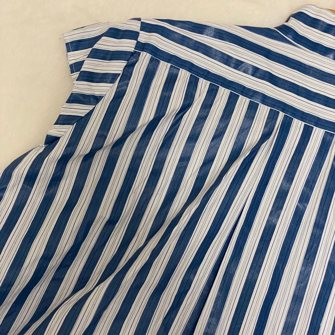 sacai サカイ ストライプ プリーツ ワンピース