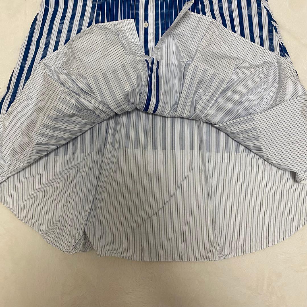 sacai サカイ ストライプ プリーツ ワンピース