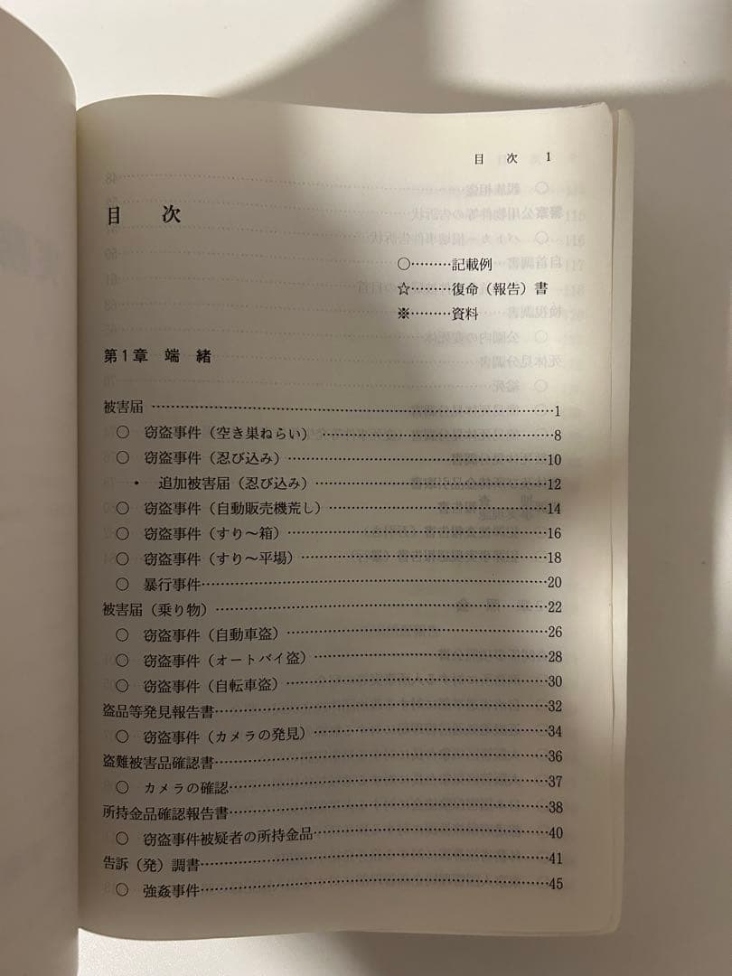 実務捜査書類全集　参考書　1冊