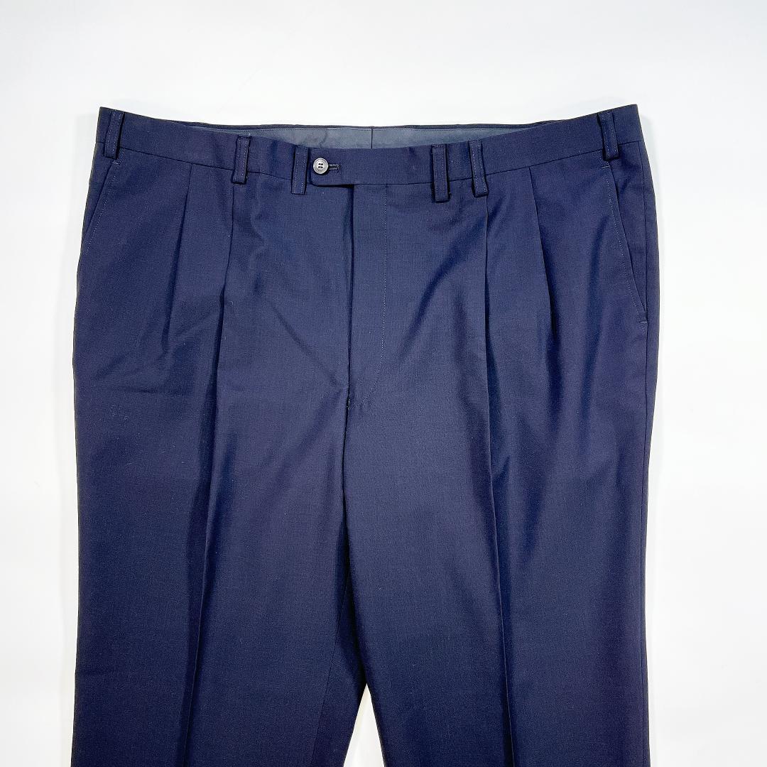 LANVIN COLLECTION ダブル スーツ セットアップ T52 紺
