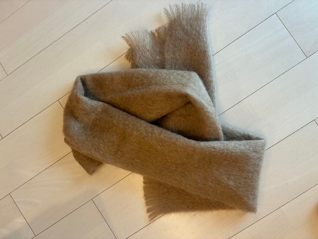 maxmara モヘア大判マフラー　キャメル　茶　weekend
