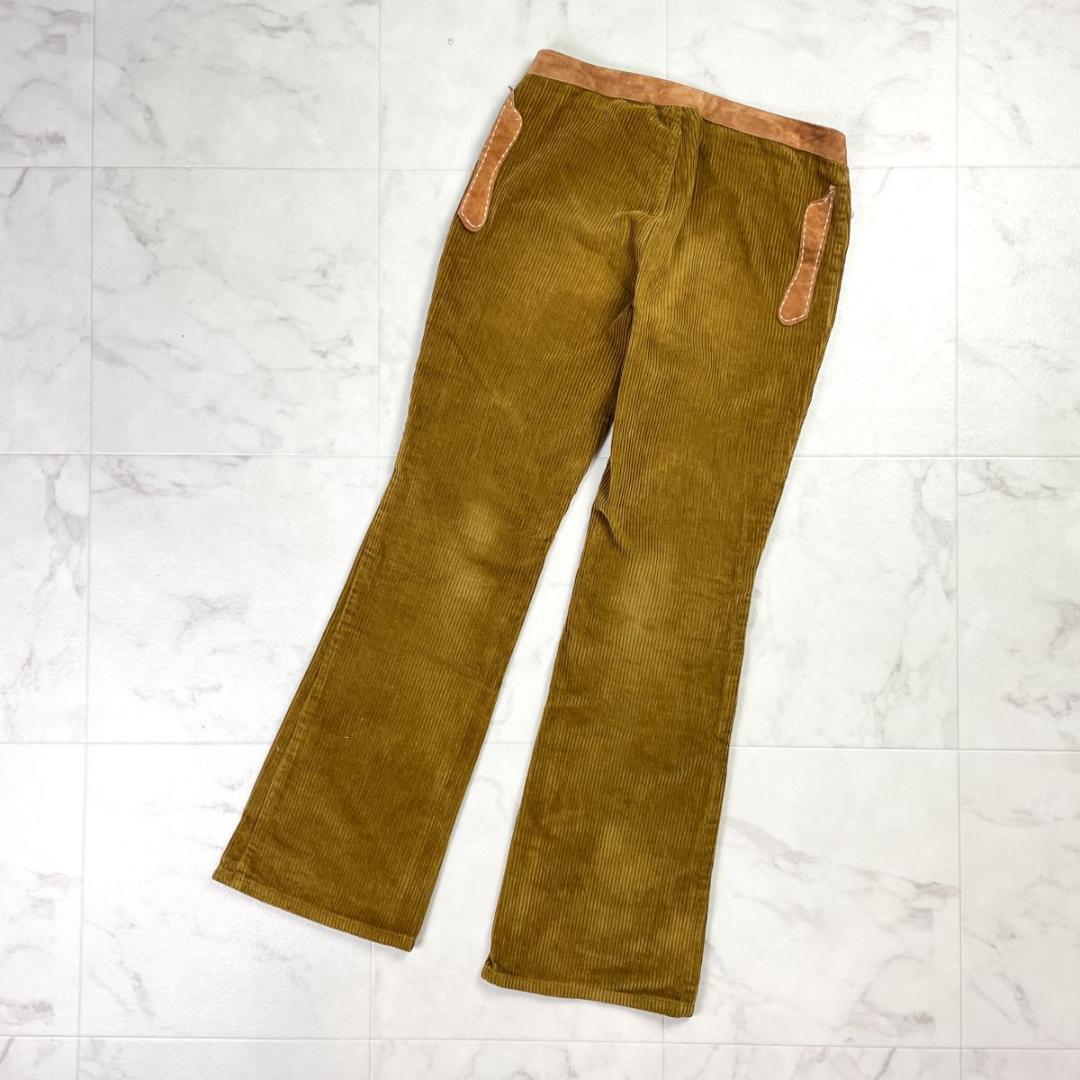 D&G ウエスタンコーデュロイフレアパンツ ブラウン 24/38 *MD798