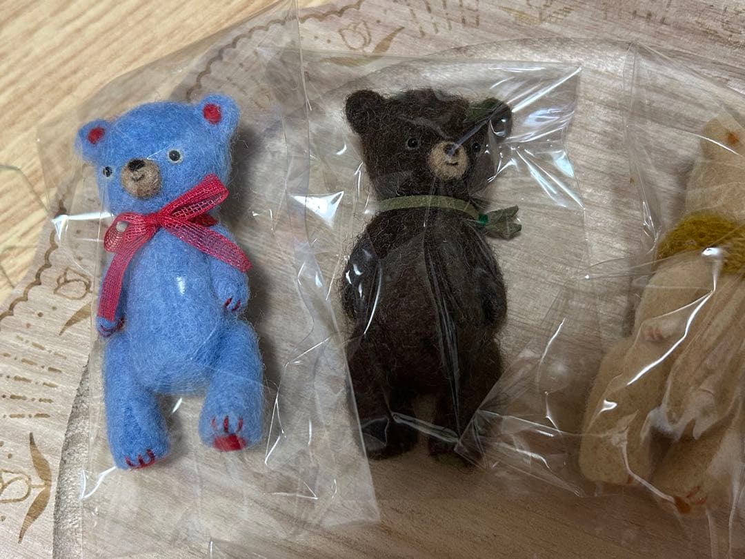 作家様 羊毛フェルト くま ぬいぐるみ ハンドメイド 6体セット 未開封