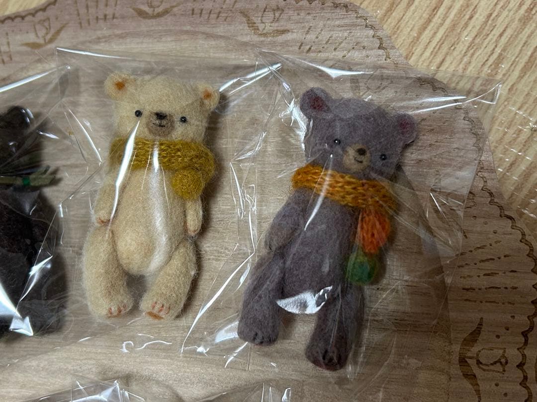 作家様 羊毛フェルト くま ぬいぐるみ ハンドメイド 6体セット 未開封