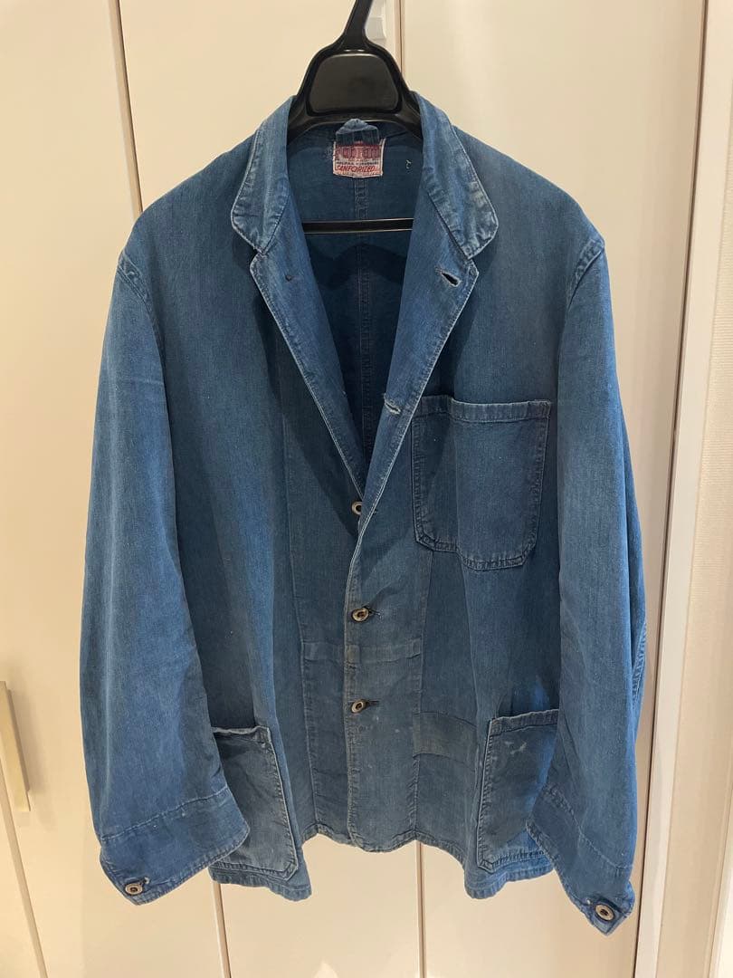 40s Fabram インディゴ　ファイヤーマン　ワーク　ジャケット　英国製