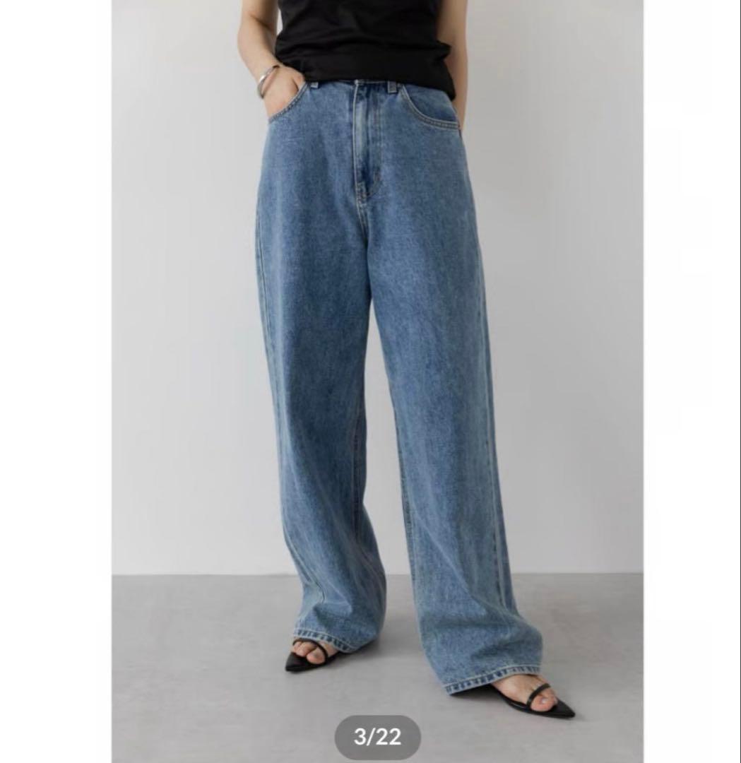 na.e ナエ ワイドルーズジーンズWide Loose Jeans 通常丈　L