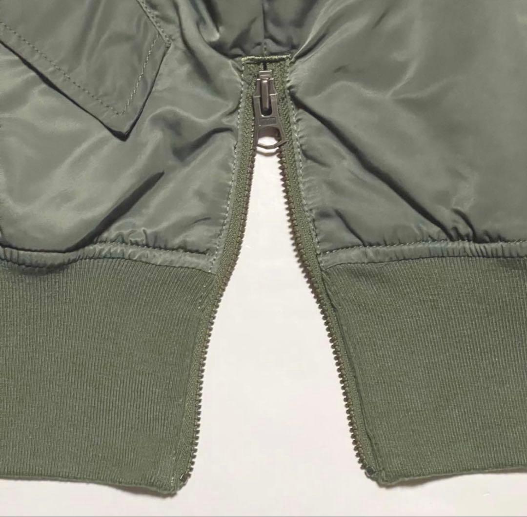 ALPHA × monkey time【別注】SIDE ZIP MA-1（L）緑