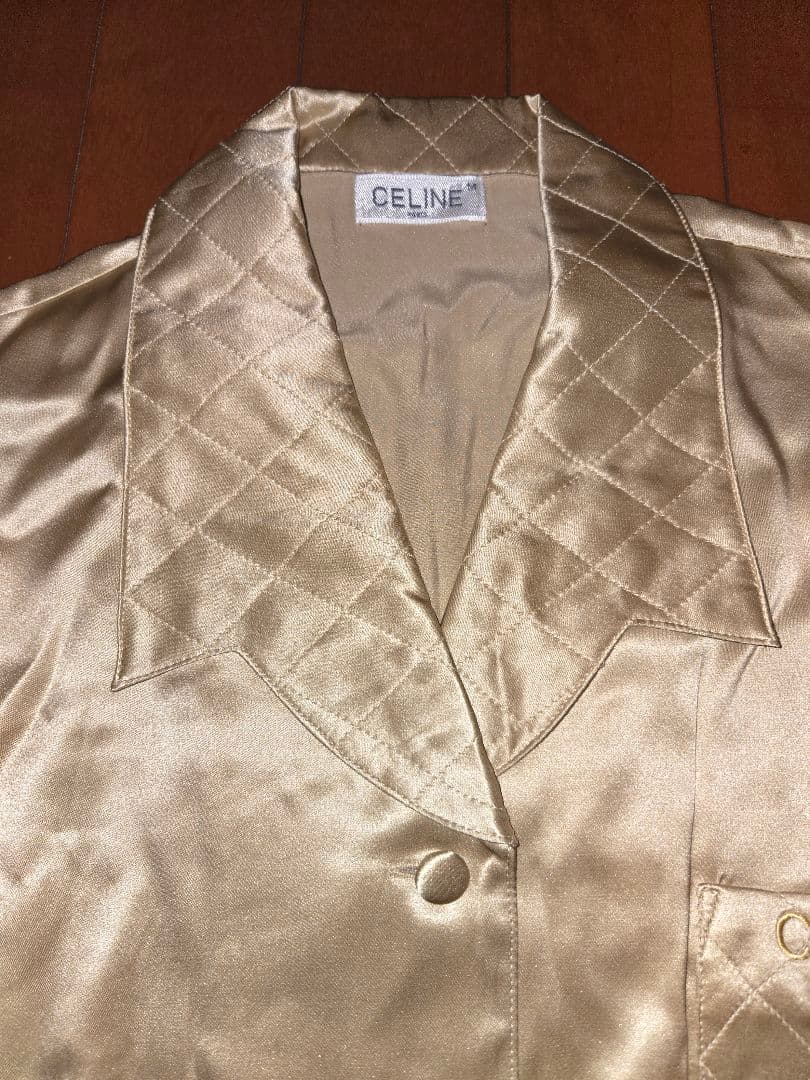 ★超美品★CELINE セリーヌ レナウン シルク100% パジャマ ネグリジェ