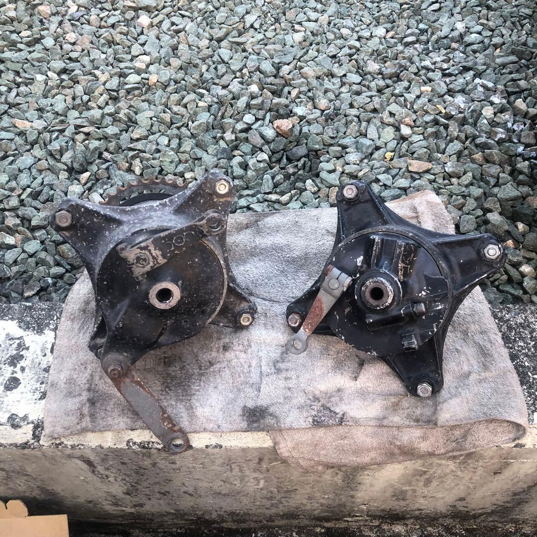 ダックス&シャリー 純正ハブ 前後セット ブレーキパネル