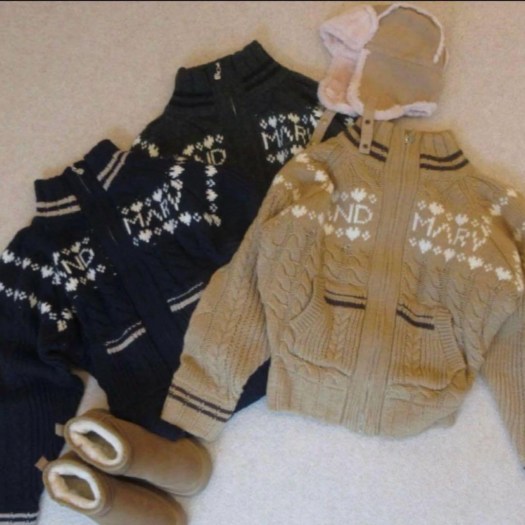 トップス ANDMARY Mary knit cowichan camel