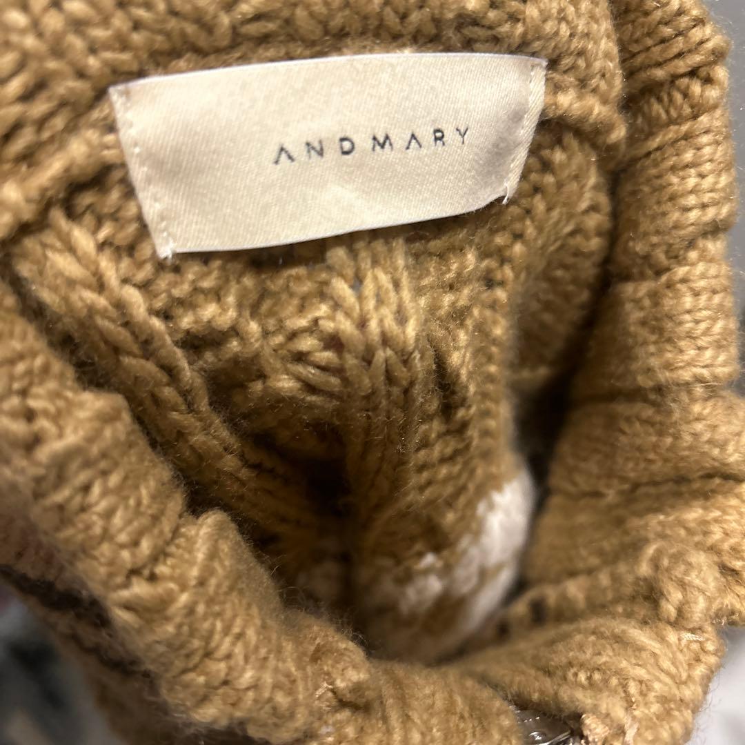 トップス ANDMARY Mary knit cowichan camel