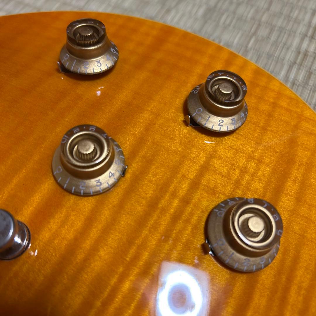 Burny バーニー レスポールタイプ エレキギター オレンジ※テールピース欠品