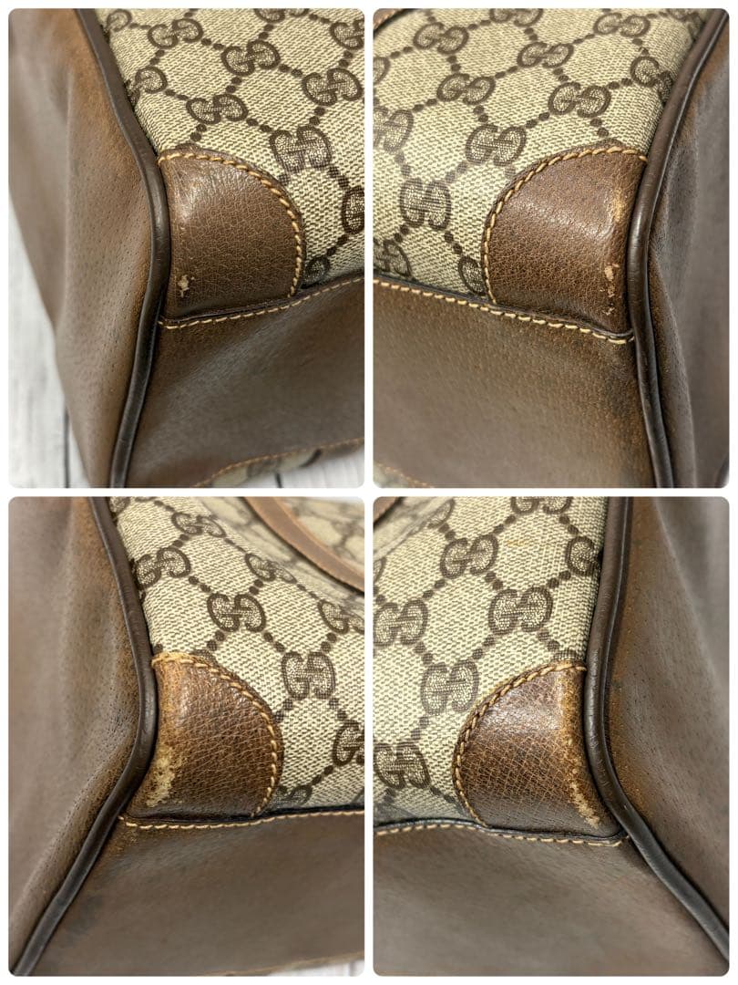 GUCCI グッチ　GG スプリーム　ボストンバッグ　ベージュ　ユニセックス