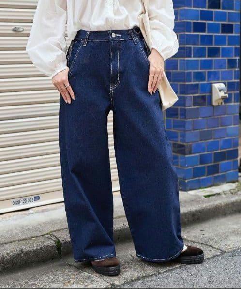 FREAK'SSTORE×SOMETHING別注　レースアップデニムワイドパンツ