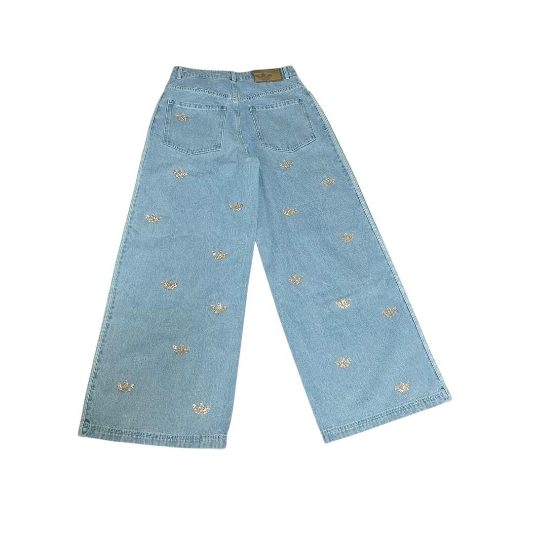 adidas original アディダス デニム ラインストーン 新品 XXL