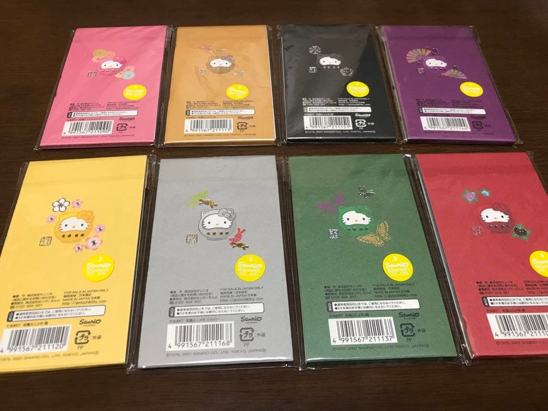 サンリオ　キティ　だるま　和風　ミニメモ　８種類